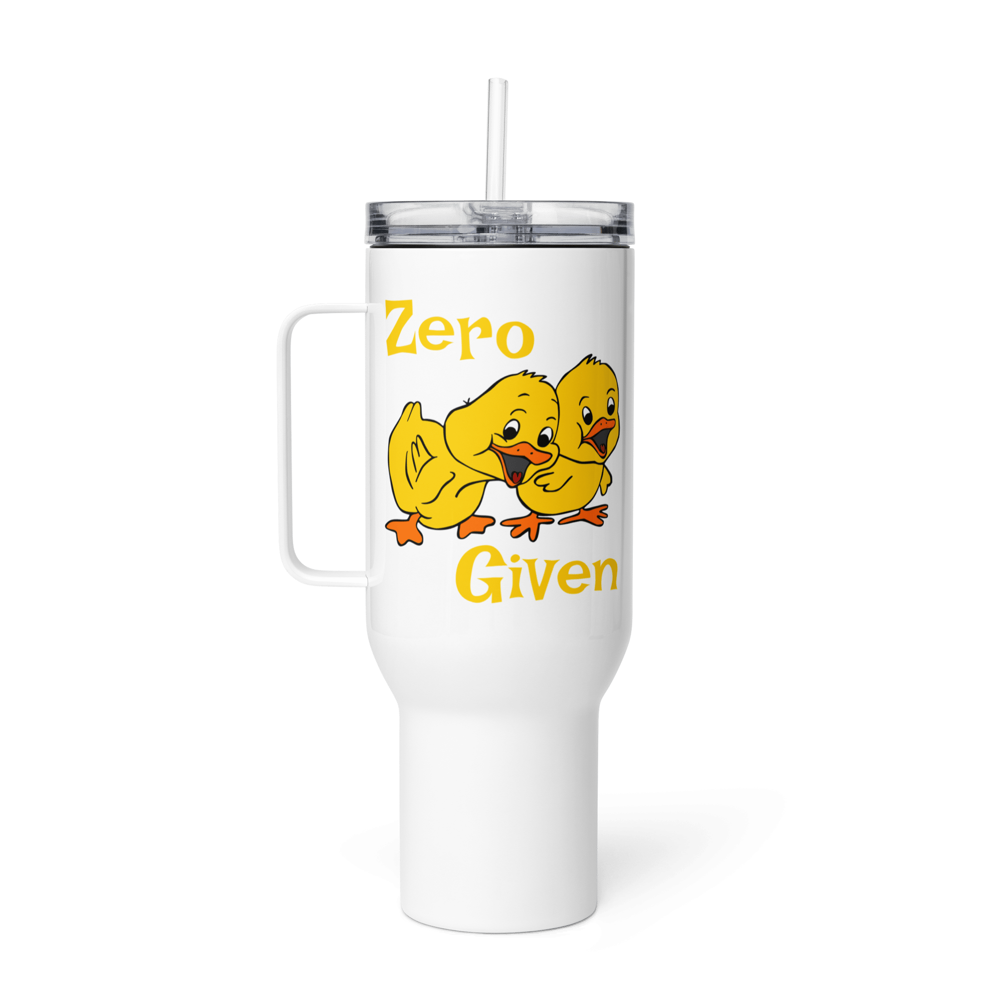 Zero Ducks Given travel mug-with-a-handle-white-40-oz-right-6a38a8f1844cf