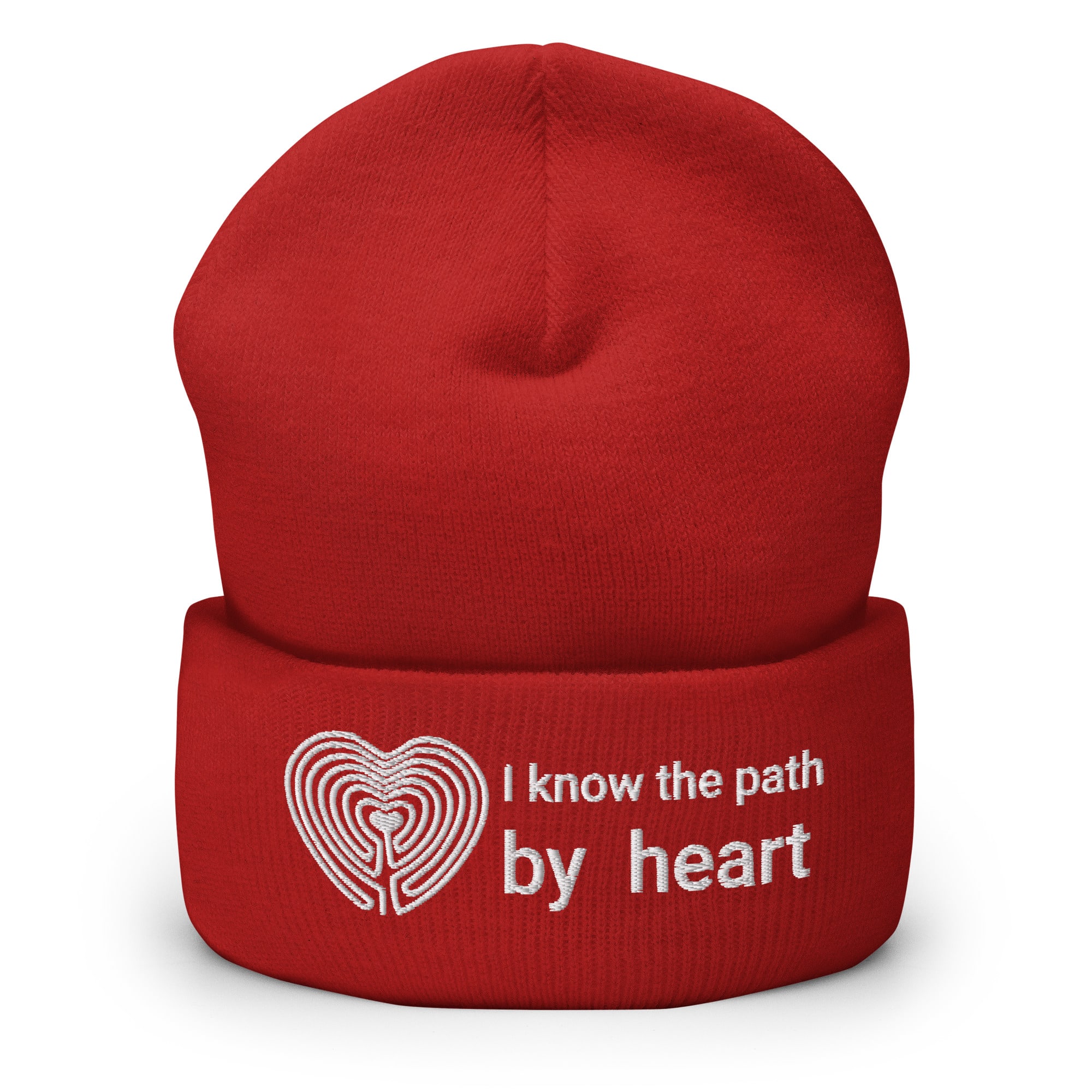 Labyrinth heart labyrinth I know the path by heart Cuffed Beanie
