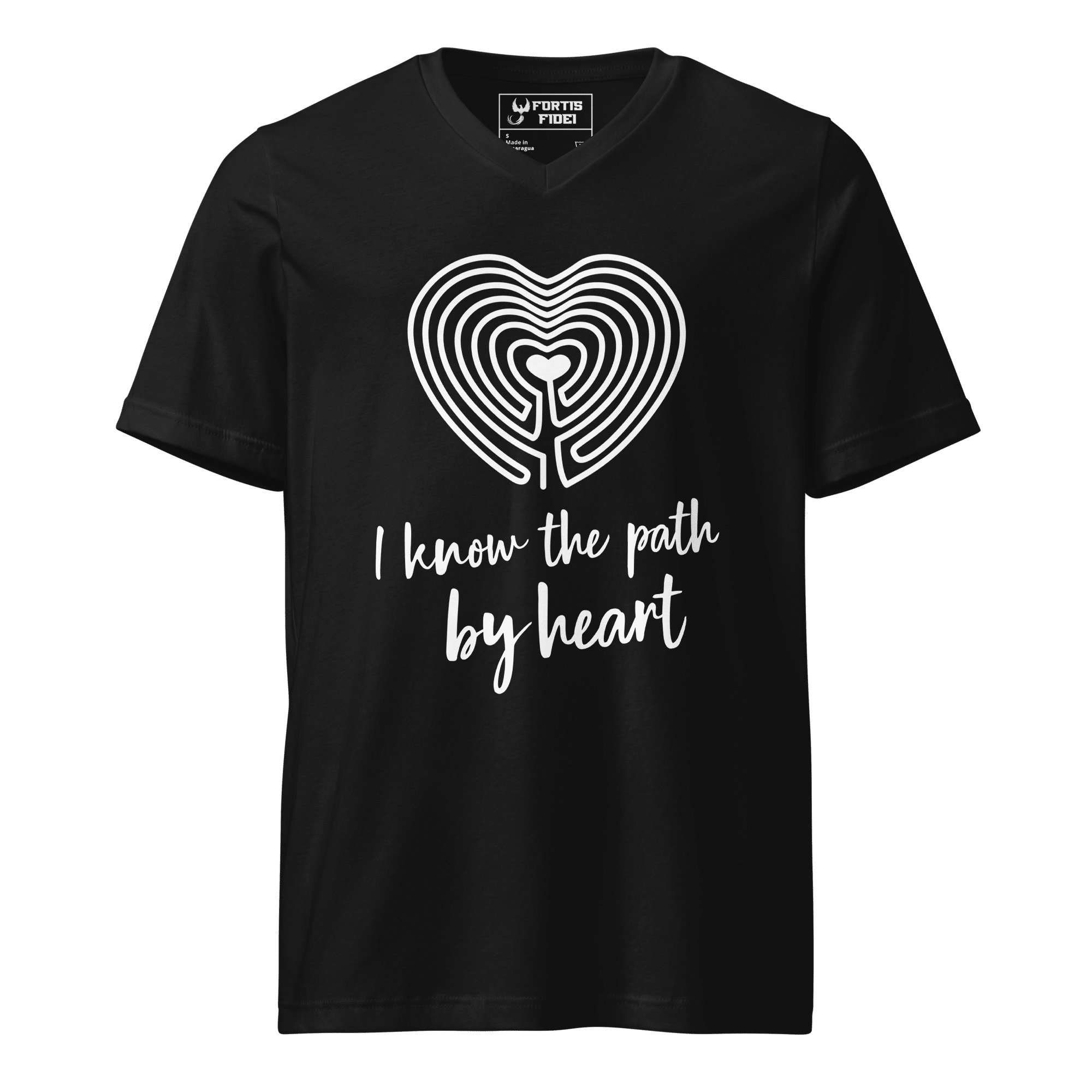 Labyrinth heart labyrinth I know the path by heart Unisex Short Sleeve V-Neck T-Shirt