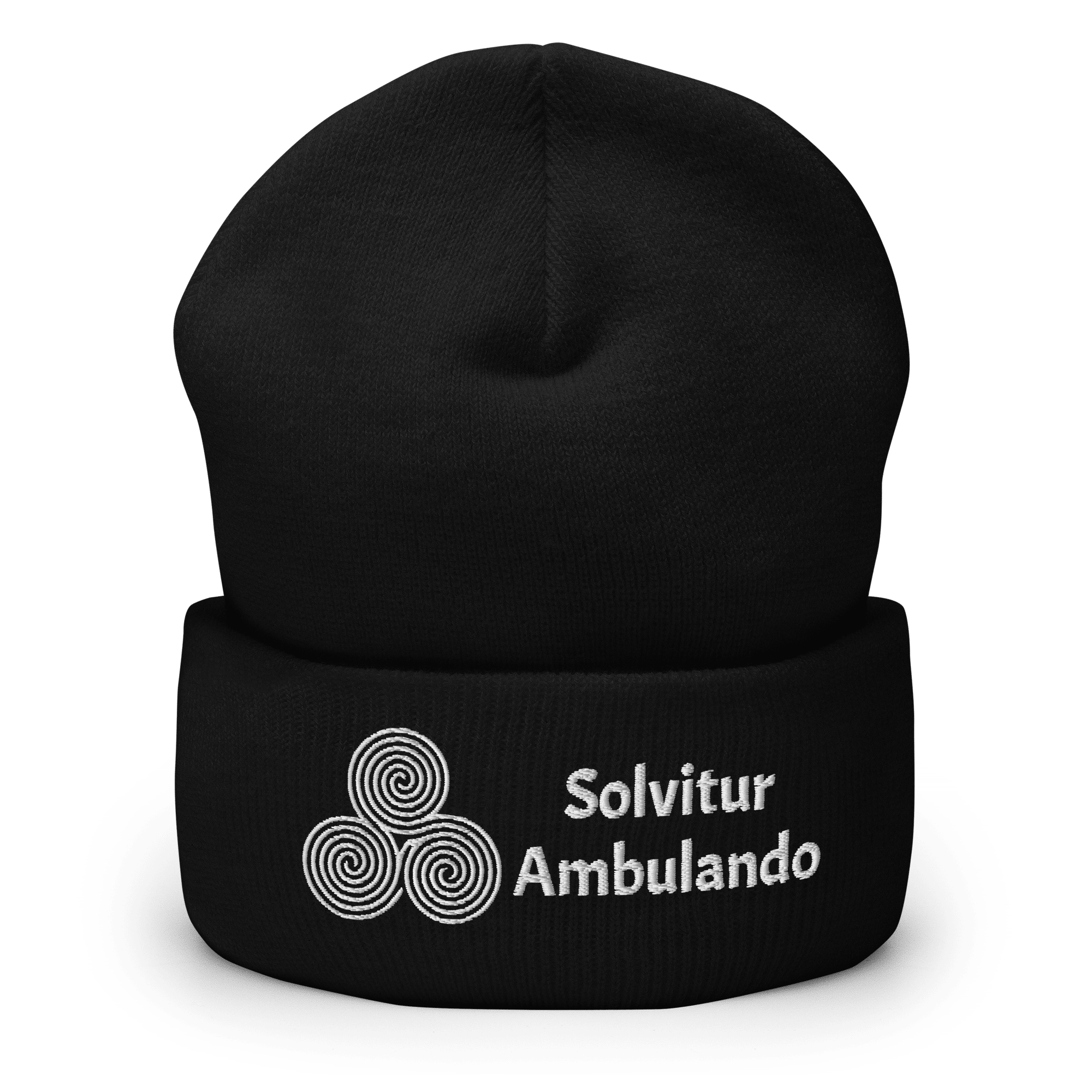 Labyrinth Triple Spiral Labyrinth Solvitur Ambulando Cuffed Beanie