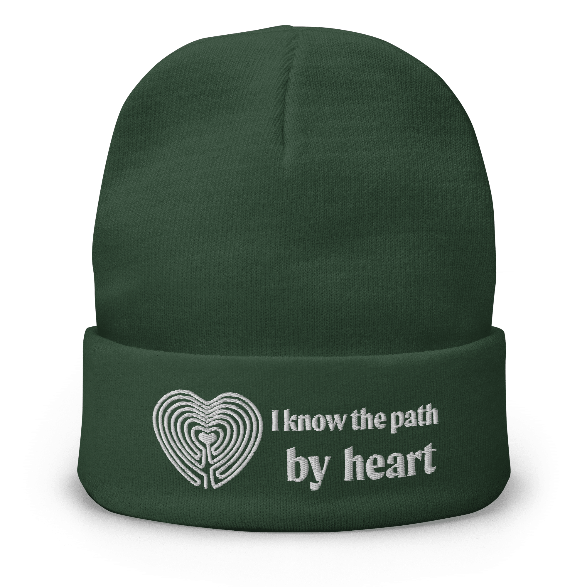 Labyrinth heart labyrinth I know the path by heart Embroidered Beanie