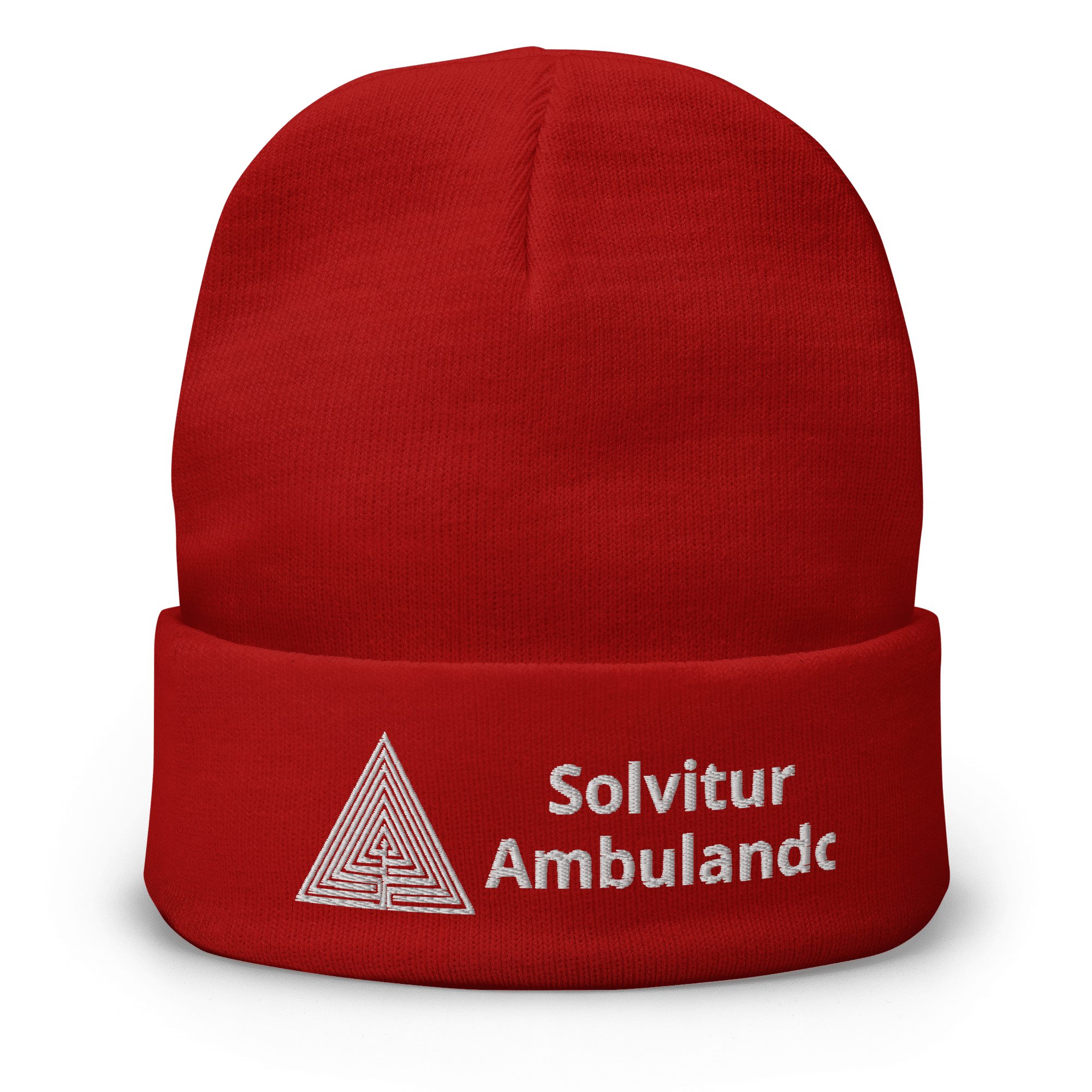 labyrinth triangle labyrinth Solvitur Ambulando Embroidered Beanie
