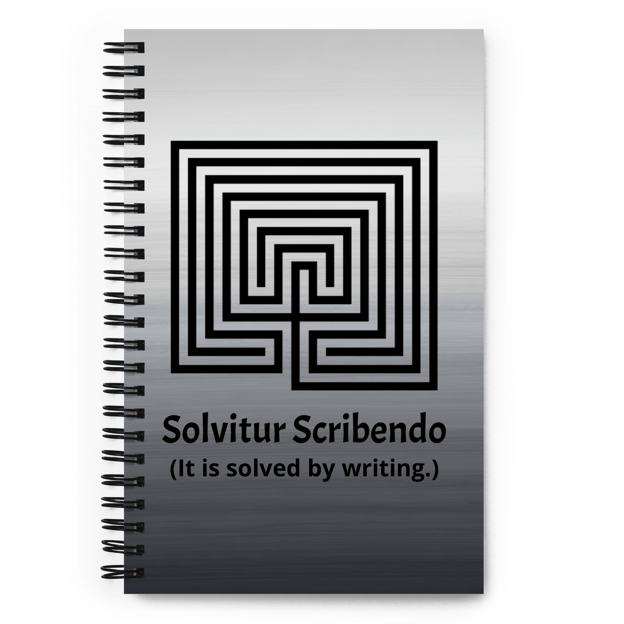 labyrinth square classical cretan labyrinth solvitur scribendo Spiral notebook