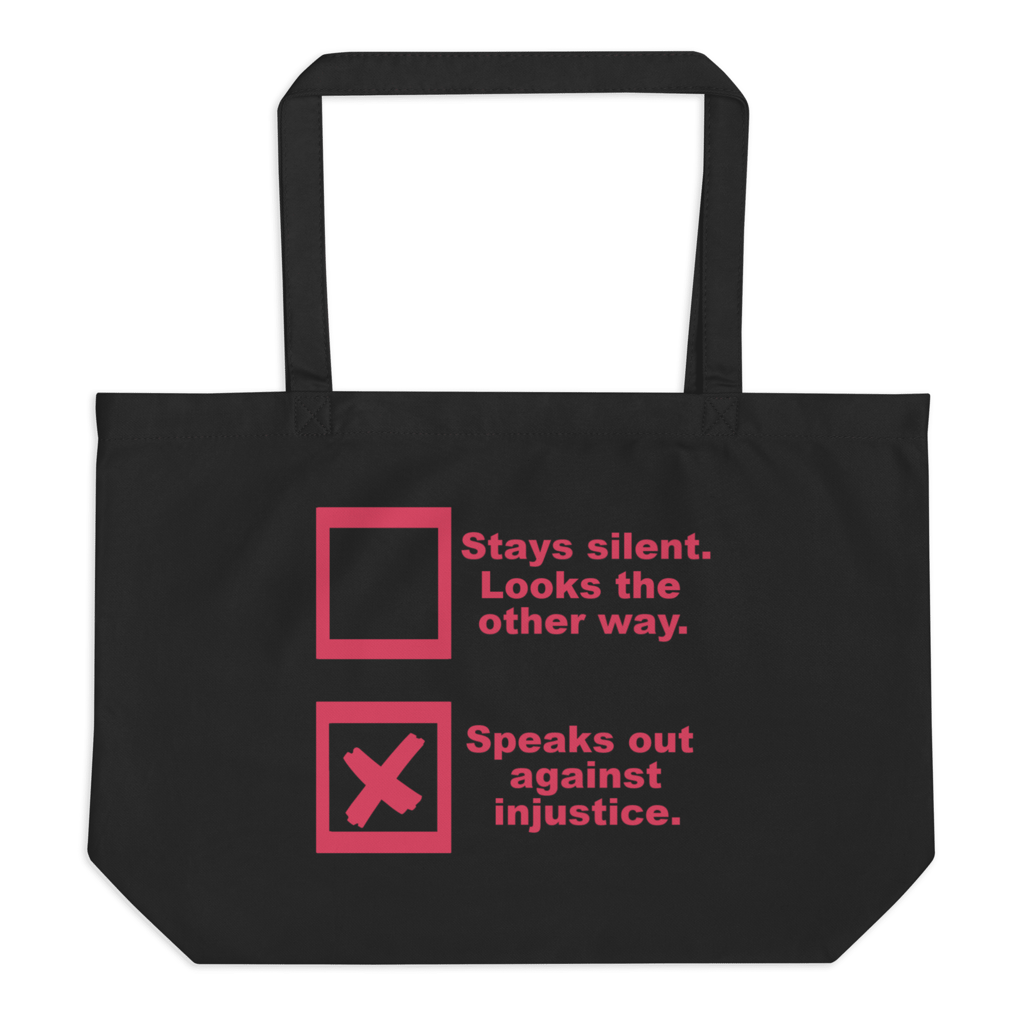 Justice Speaks Large Organic Tote Bag