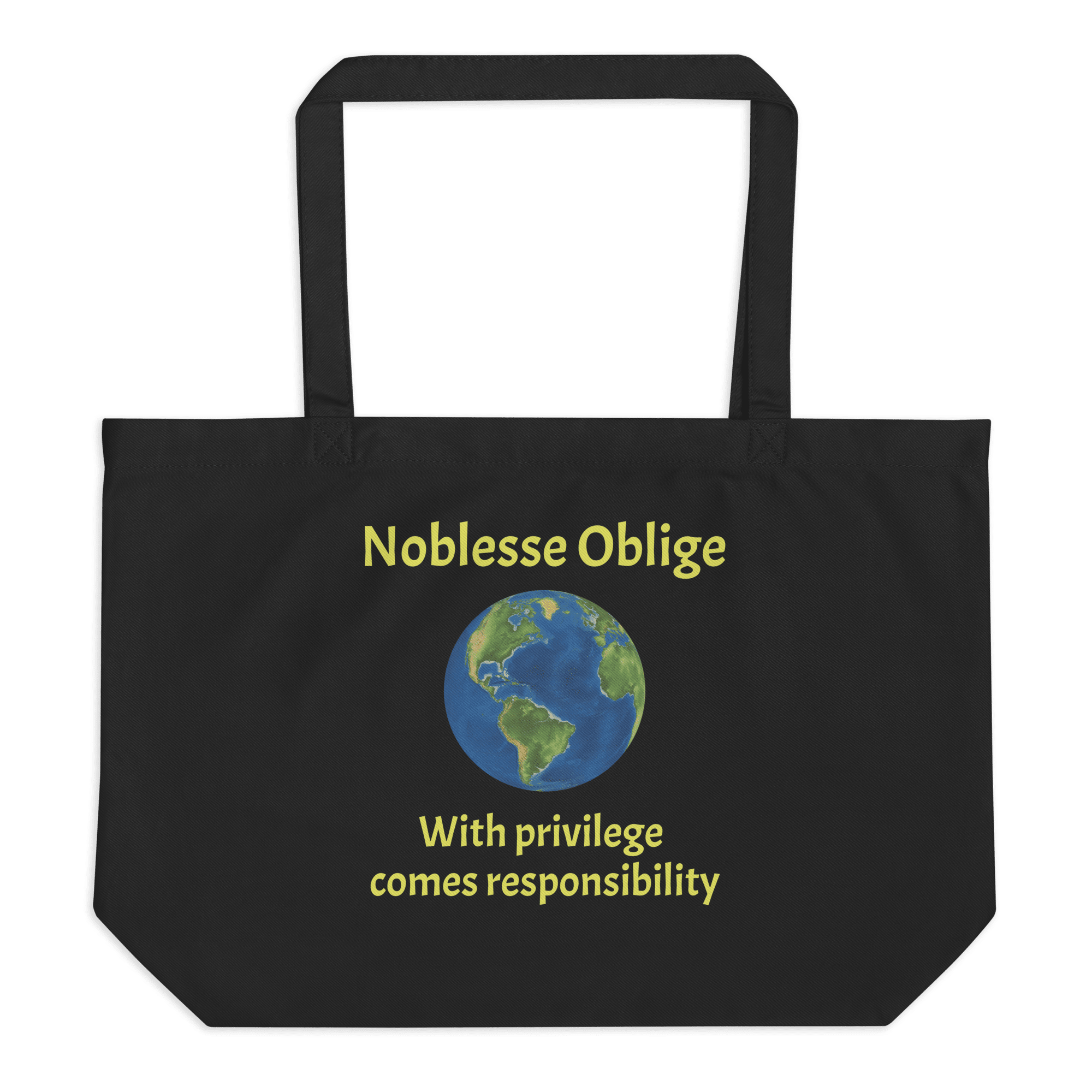 Noblesse Oblige Earth large eco-tote-black-front-6ad153c729149
