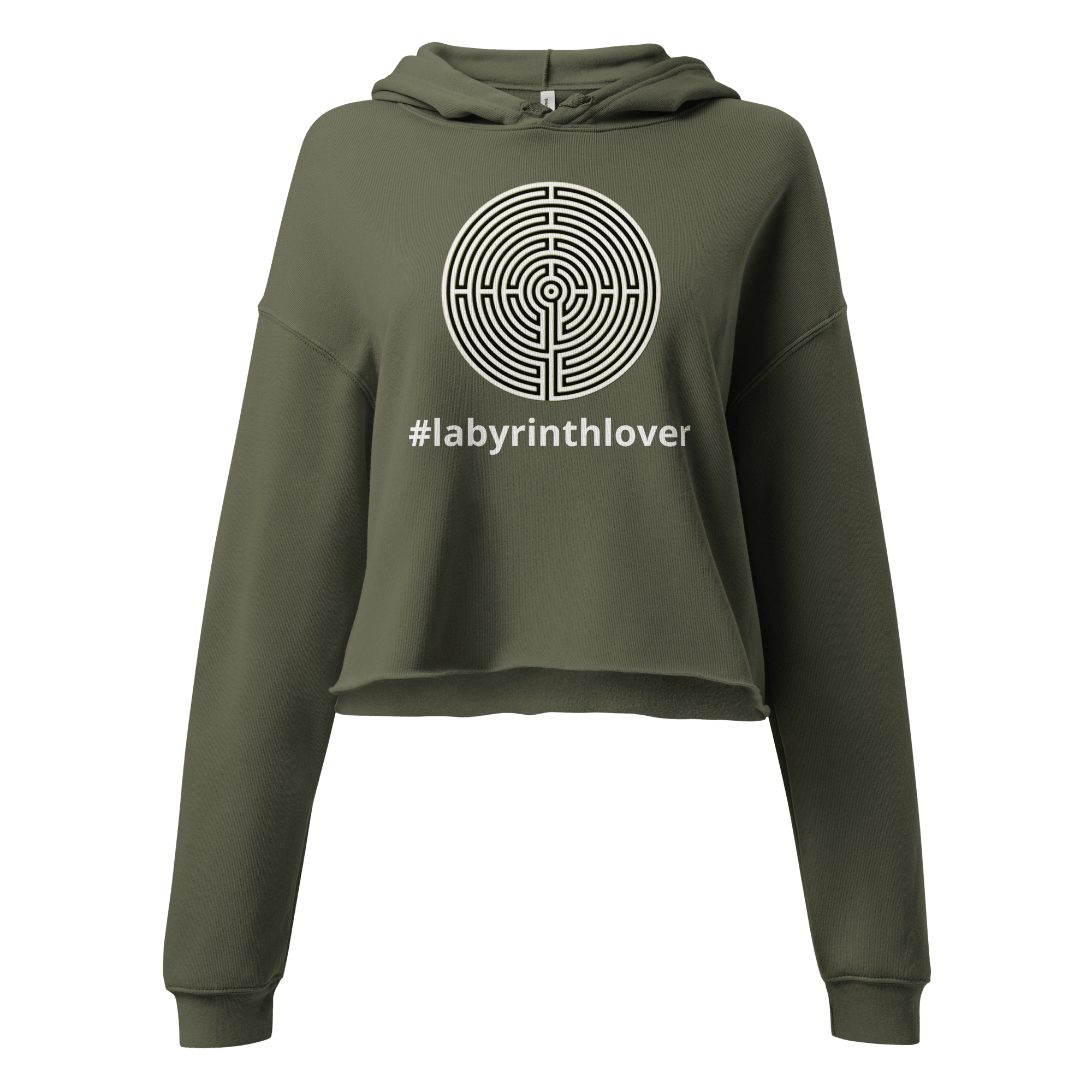 Labyrinth Chartres #labyrinthlover Crop Hoodie